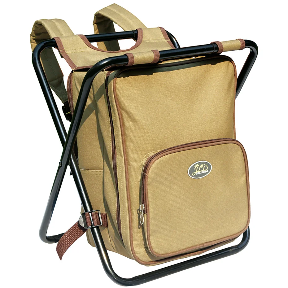 Backpack Cooler Chair W/ 2 Person Picnic Containers Fishing Chair Beach Chair with Utensils JLD-T002 Fabric