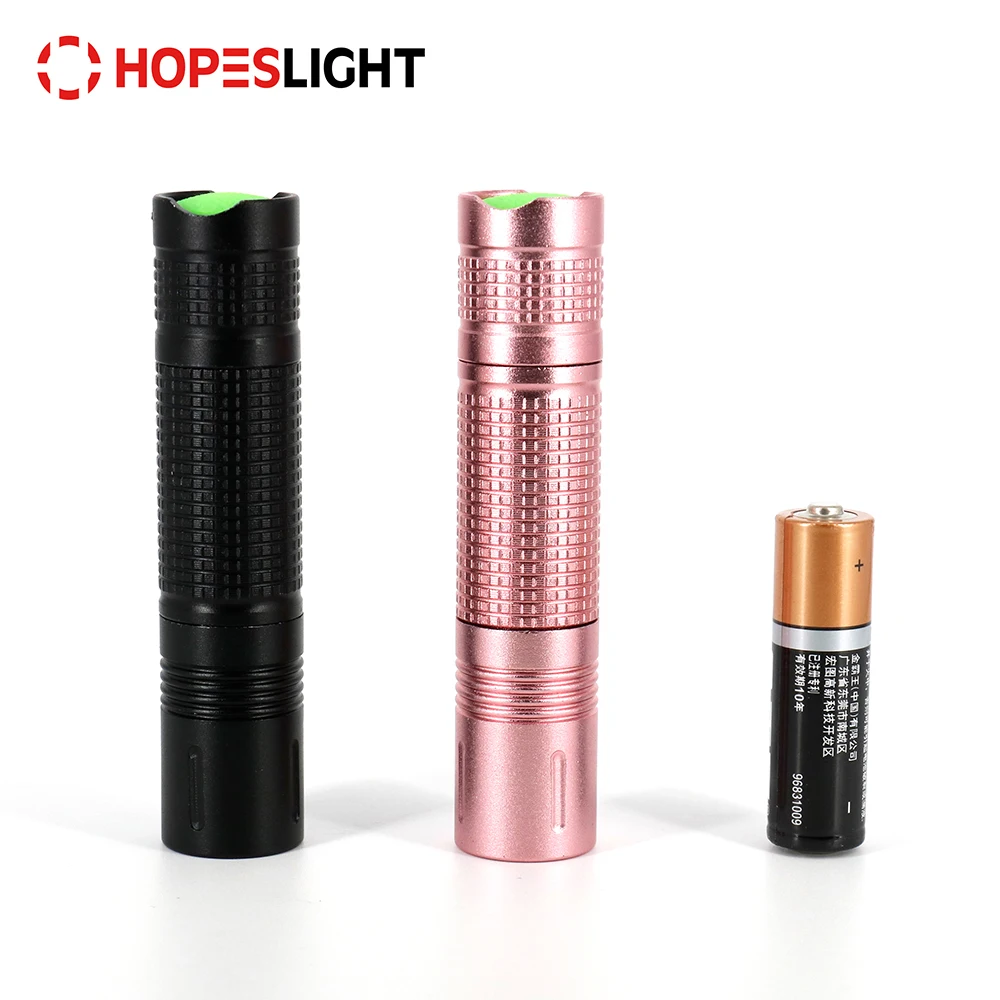 Promotional Metal 1 AA Battery Powerful Small Torch Light Bulk LED UV Flashlights 365NM