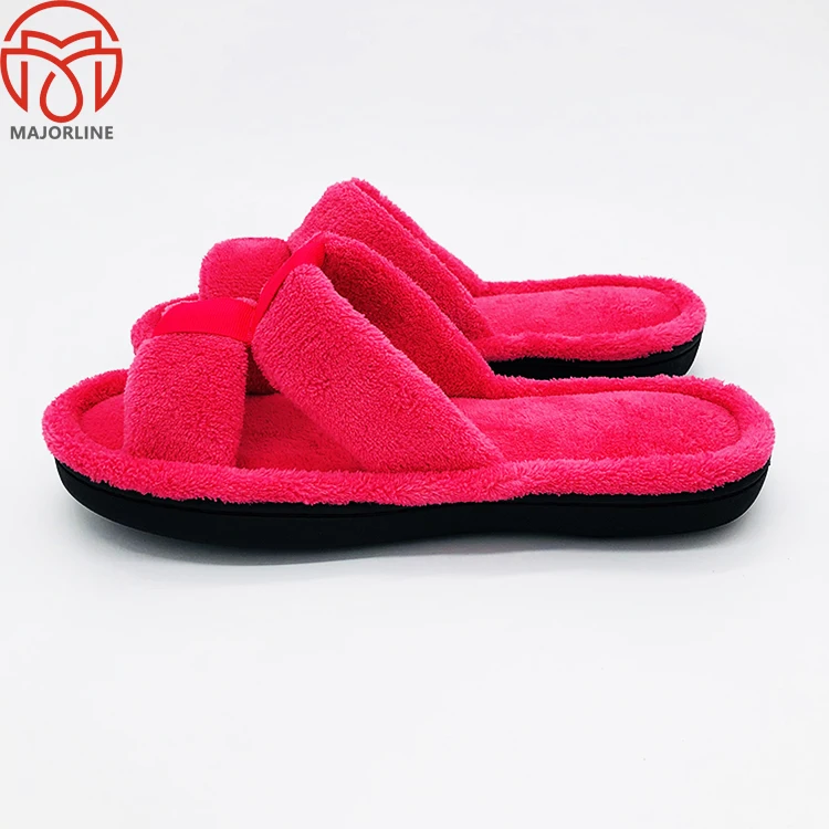 
welcome winter indoor women slides velour slipper sandals 