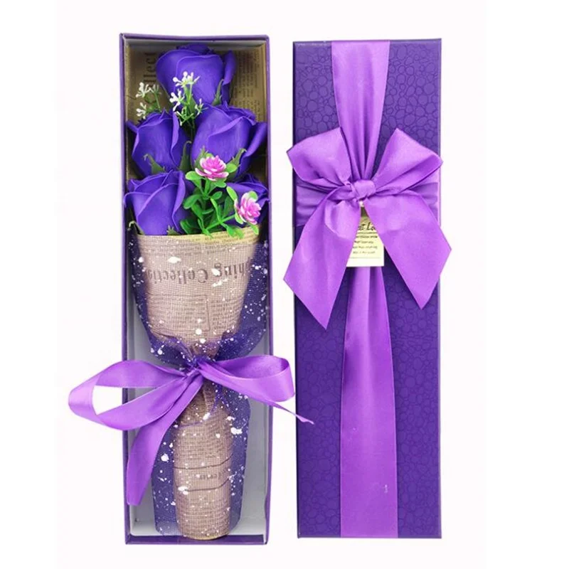 Souvenir gift carnation and rose flower soap bouquet