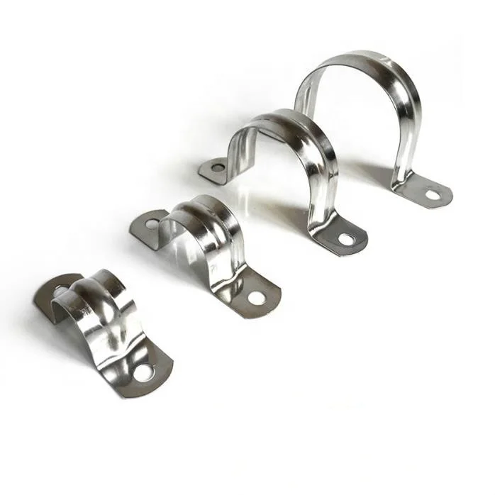 Stainless U shape hose saddle clamp pipe fitting saddle for pvc pipe