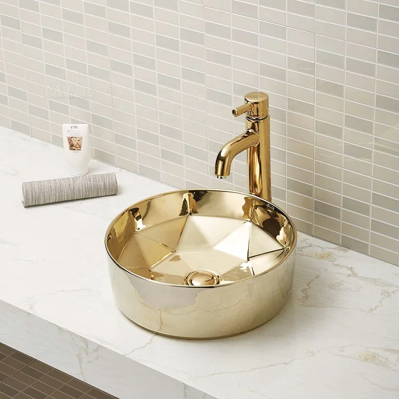 Modern elegant clear tempered glass vessel bathroom bowl art sink basin