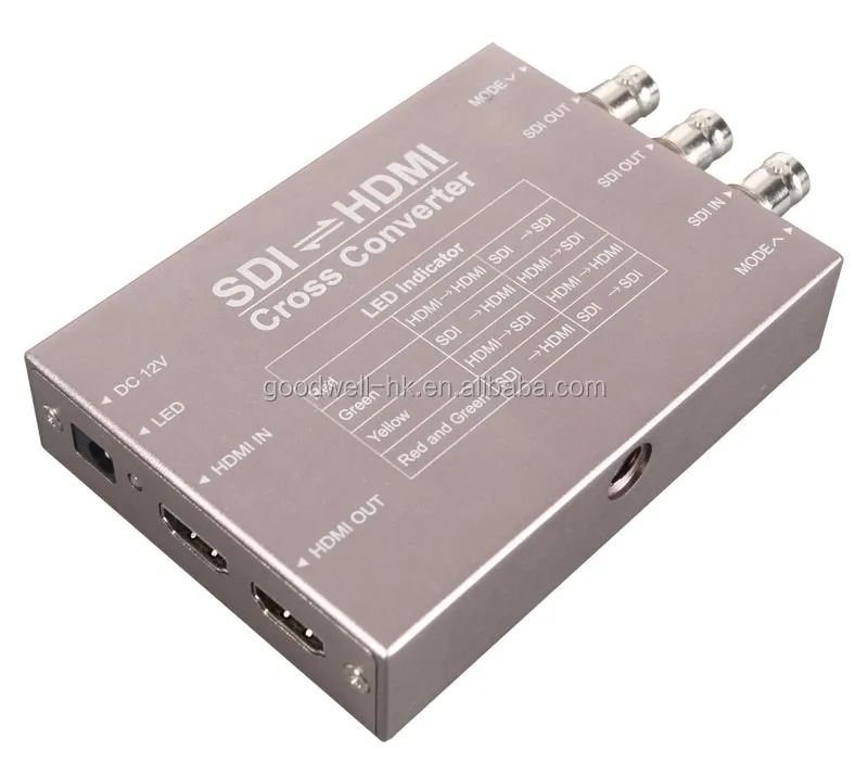 Factory Direct Supply Broadcast Grade Mini Portable SDI HDMI Cross Converter with F970 Battery Plate