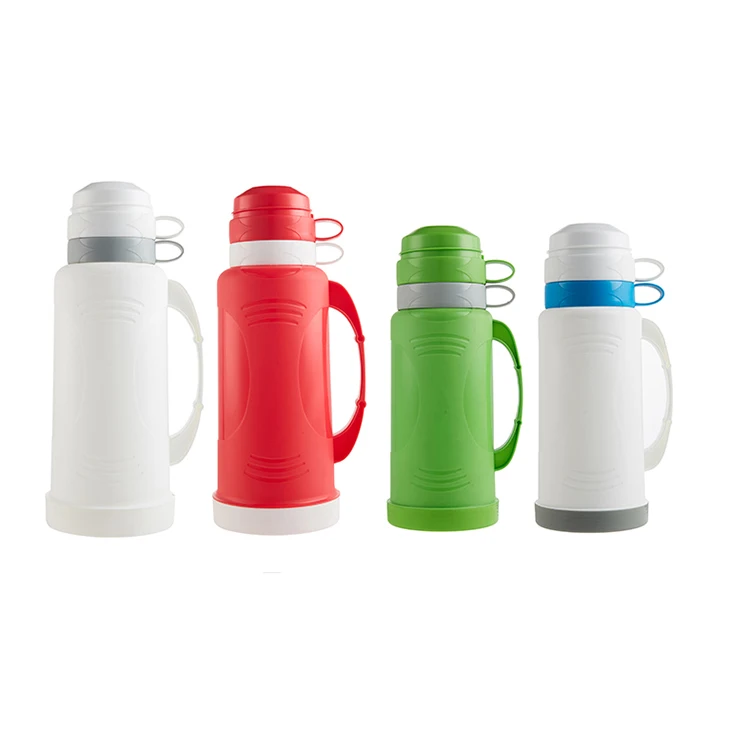 
( HPS-25T100 ) colorful plastic glass refill vacuum flask for water juice home use glass inner thermos vacuum flask 