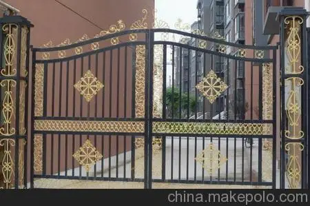 Modern Wrought Iron Gate Design Forged Wrought Iron Gate for Sale