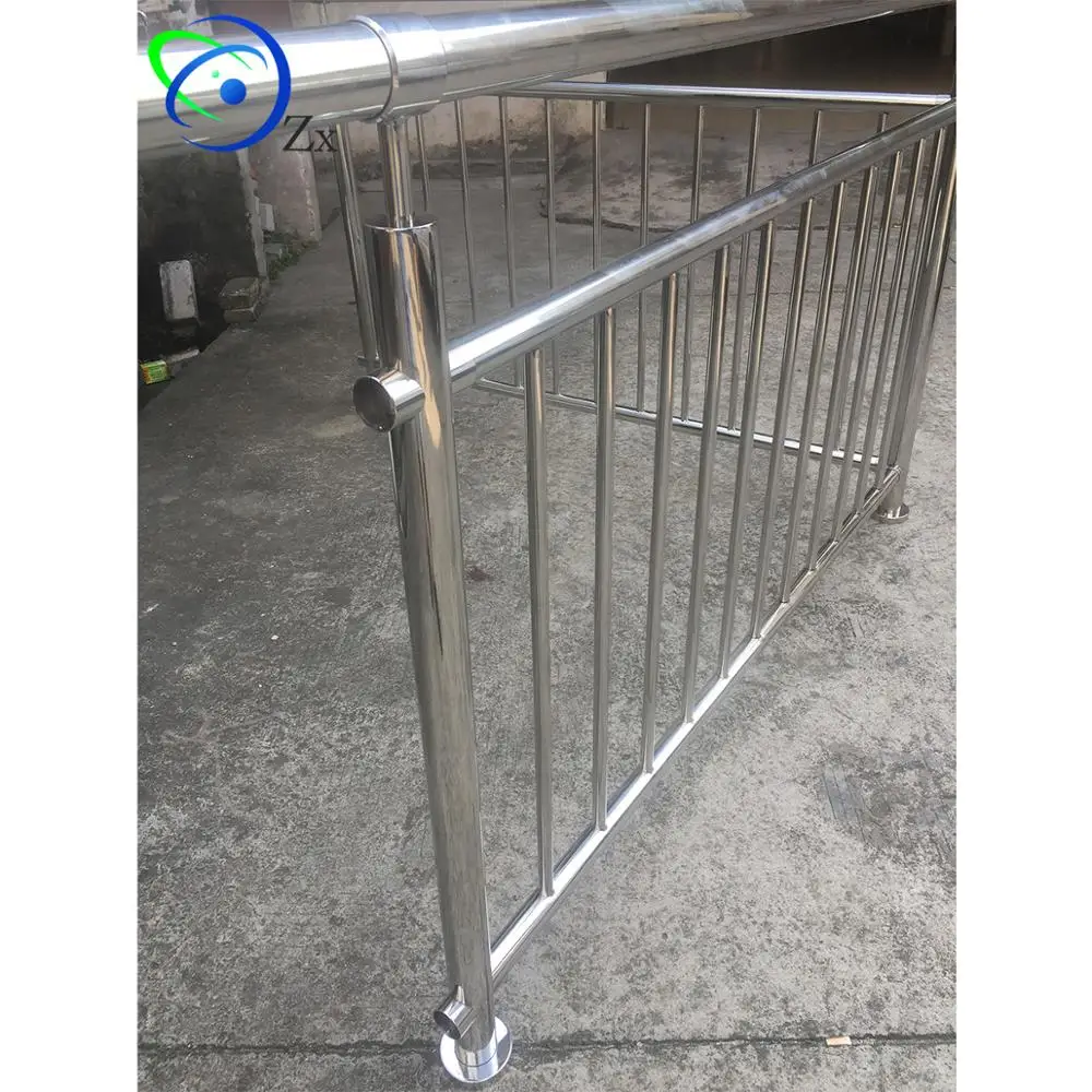 304/316 Stainless steel stair handrail /outdoor deck balustrade/protective guard baluster/external porch balcony railings inox