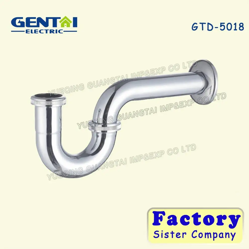 High Quality Plumber accessories siphon Chrome Bottle Trap washroom sink lavabo wash basin brass S trap