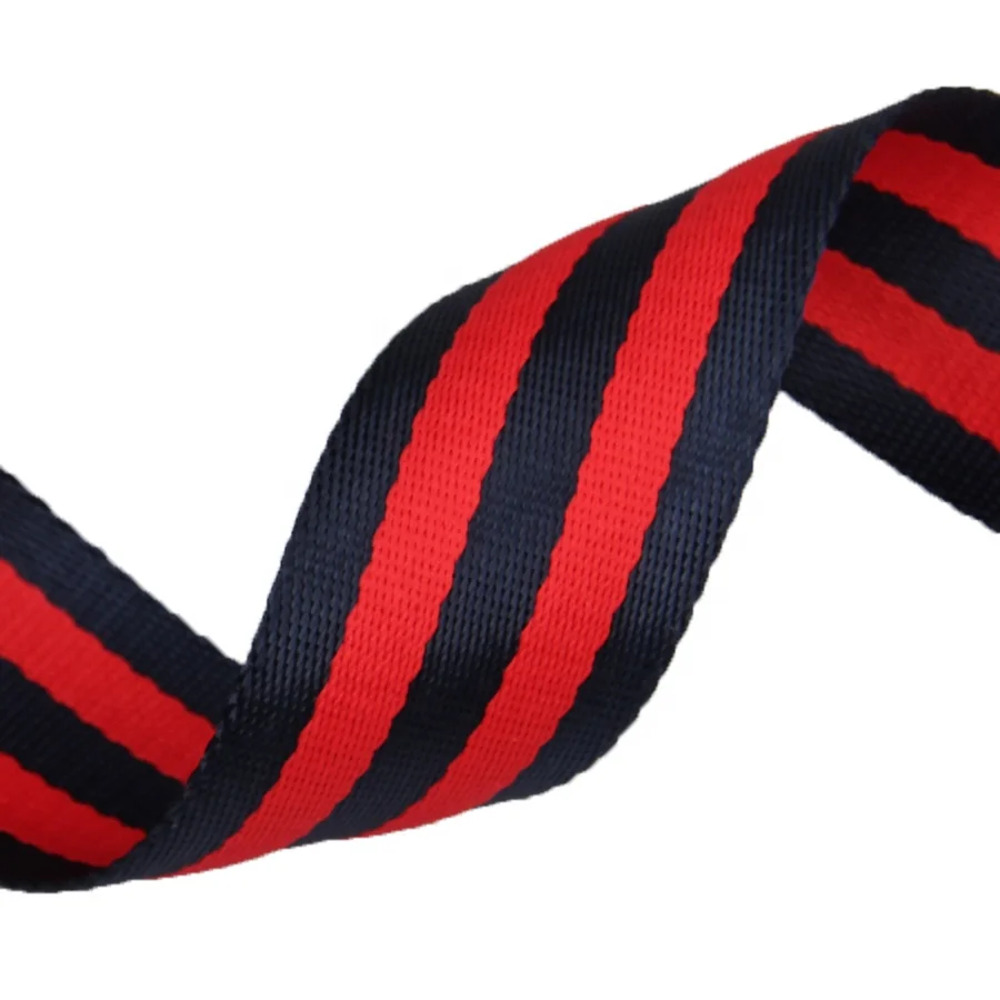 32mm thin nylon grosgrain ribbon herringbone tape for bags strap black