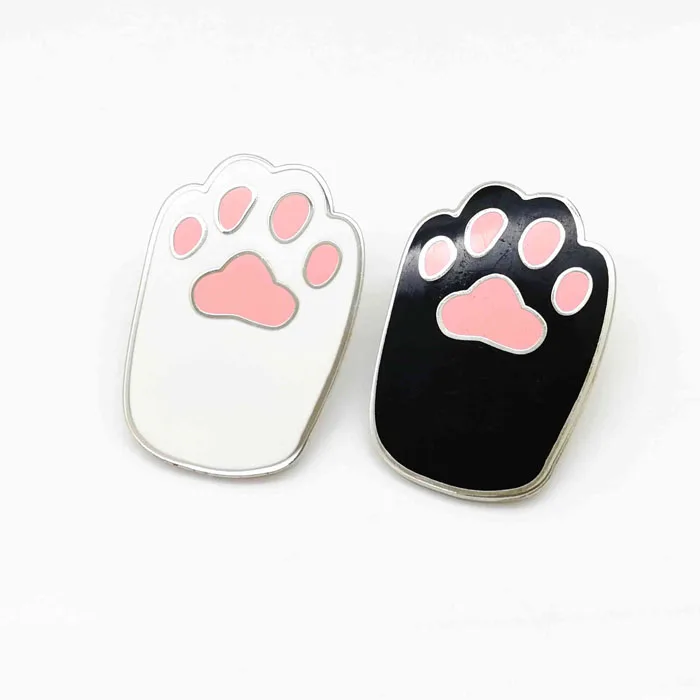 
Custom simple black/white/pink color hard enamel pins badges no minimum 
