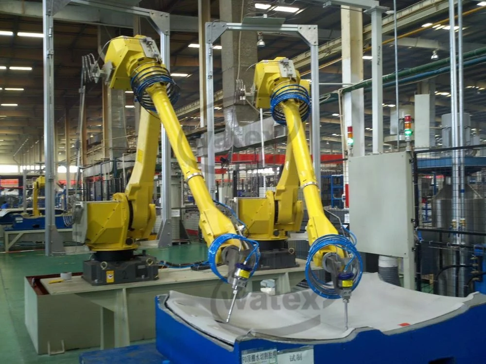 Pure water jet cutting machine with robot arm for 3D cutting