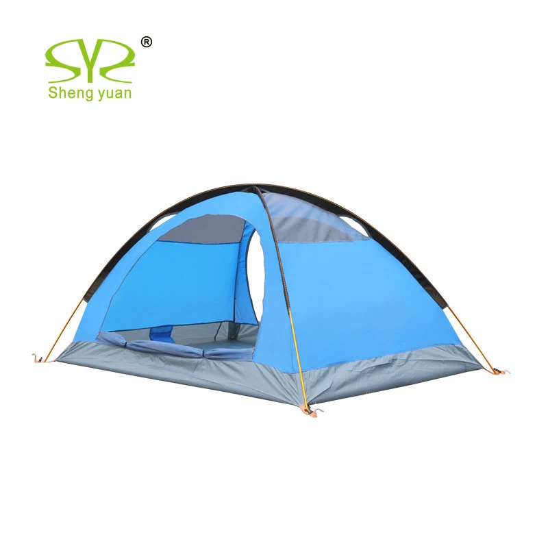 2 Person Waterproof Portable Double Door Double Layers Aluminium Pole Snowproof Camping Tent outdoor