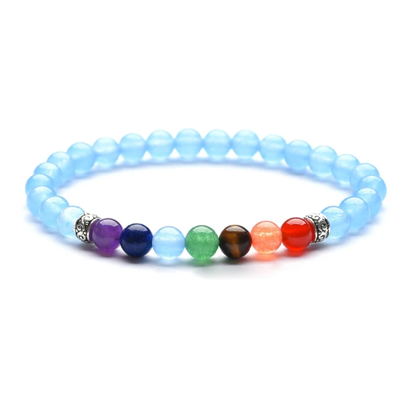 Trade Insurance High Quality 7 Chakra 6MM Natural Stone Bracelets For Women