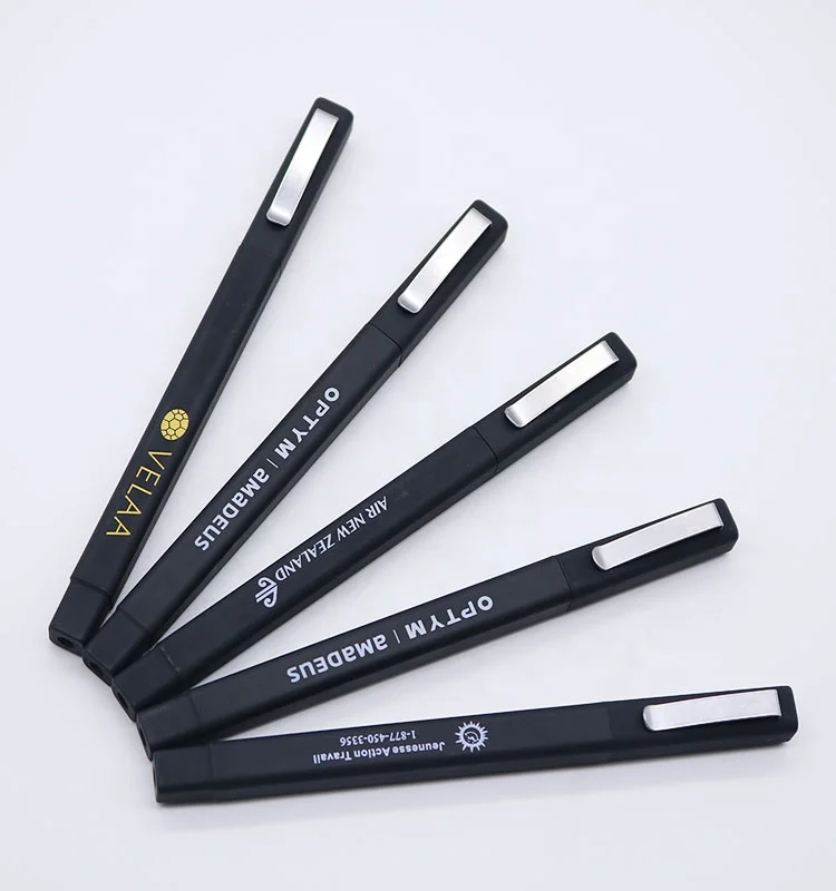 Рекламная Роскошная шариковая ручка с серебряным зажимом и логотипом на