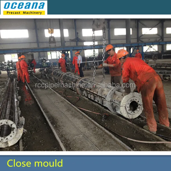 Electric concrete pole making machine with mold production line