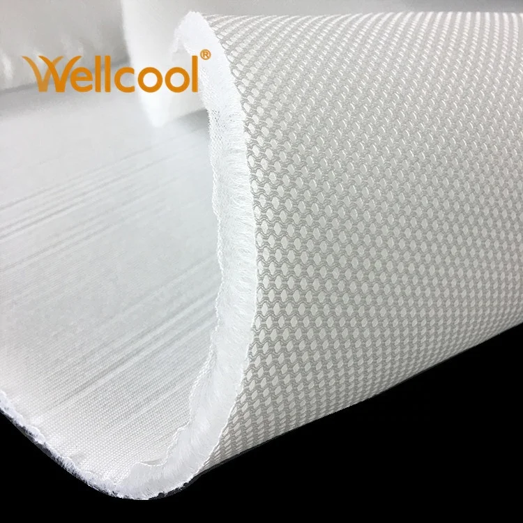 Innovative soft knitted 100% polyester 7mm thick 3d spacer air mesh ticking fabric for mattress cover