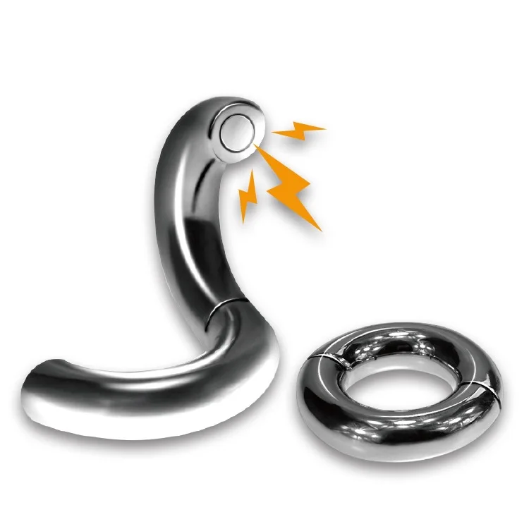 stainless steel scrotum bondage stretcher magnet pendant penis ring for men health care