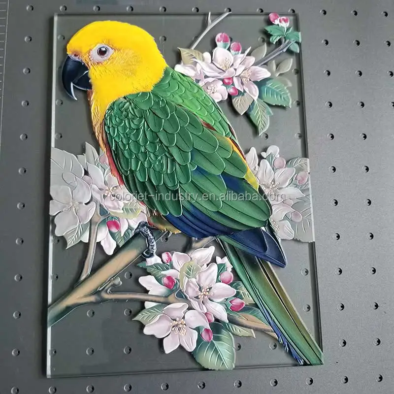  Промышленная УФ-печатная машина Jucolor 9090 Ricoh GH2220/G5i УФ-Принтер A1 с рельефным металлическим стеклом и