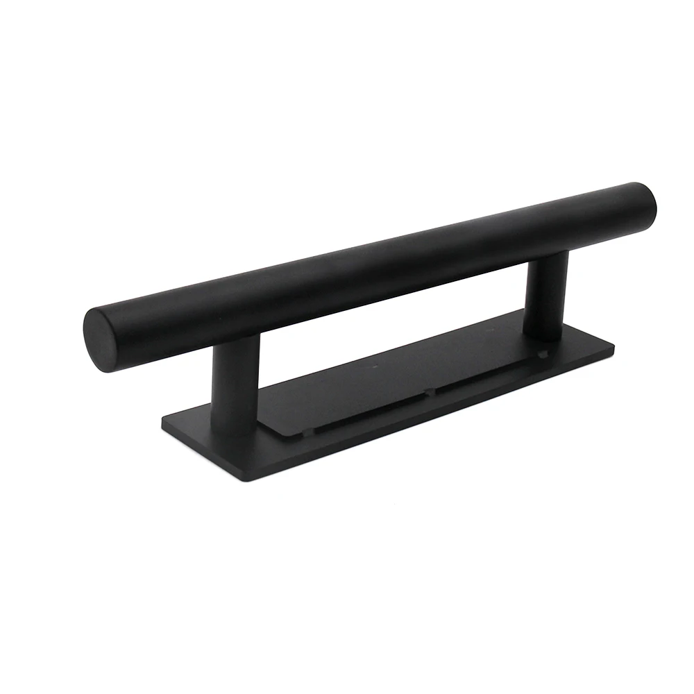 Matte Black Steel Sliding Barn Door Handle With Flush Back Plate