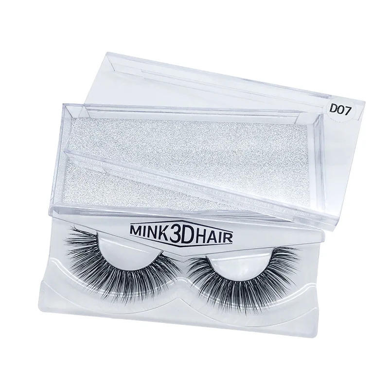 OEM New Arrival 3D Real Mink Lashes Top Selling Crystal Transparent Terrier Multilayer Soft Thick False Eyelashes 1 Pair