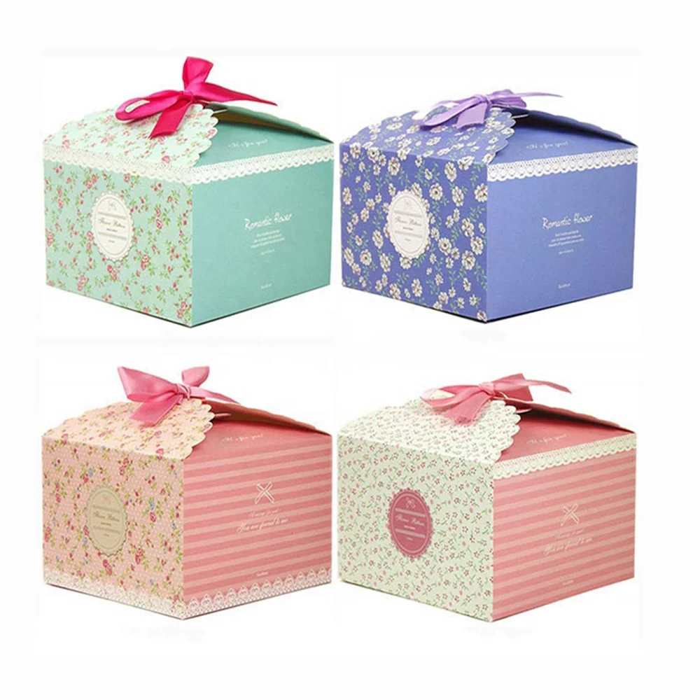 Gift Box for Christmas Set of 12 Decorative Treats Boxes Perfect For Cake Cookies Goodies Candy