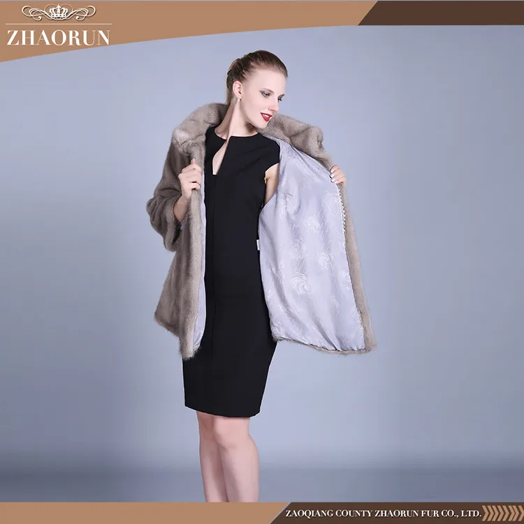 Factory Price Real Fur Coat Women Winter Long Mink Fur Coat For Women