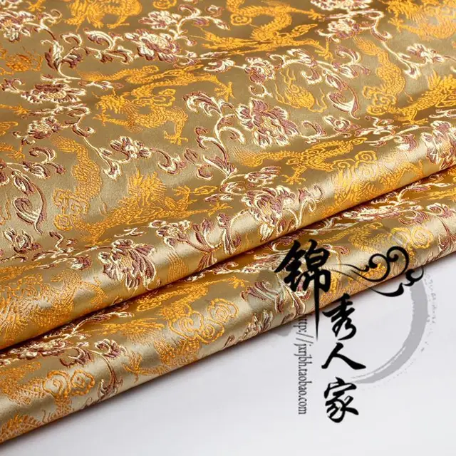 Damask flower Silk brocade Hanfu Kimono Tang Costume DIY