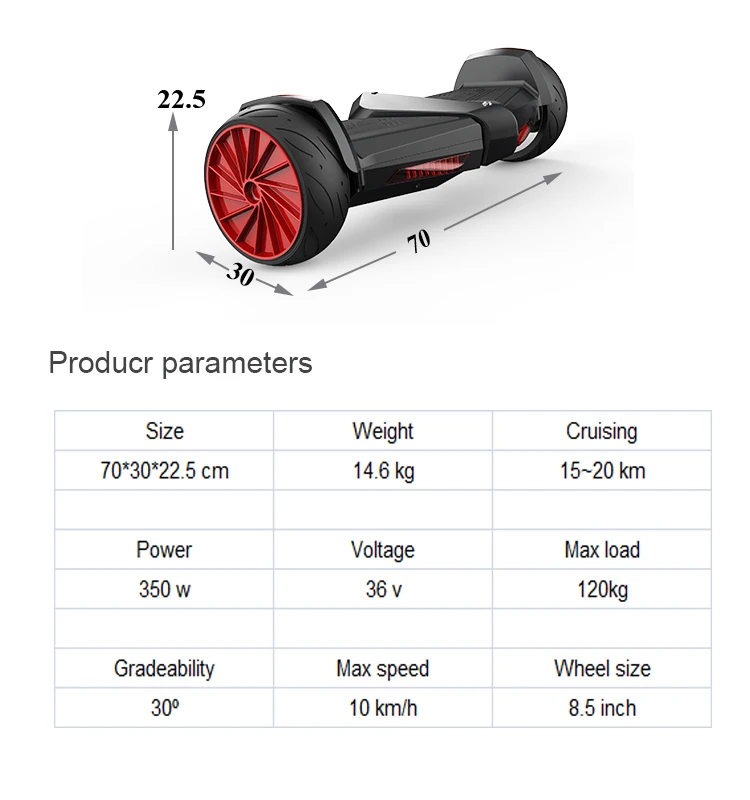 
China Patent New model 2 wheel 8 inch electric self balancing scooter balance scooter 