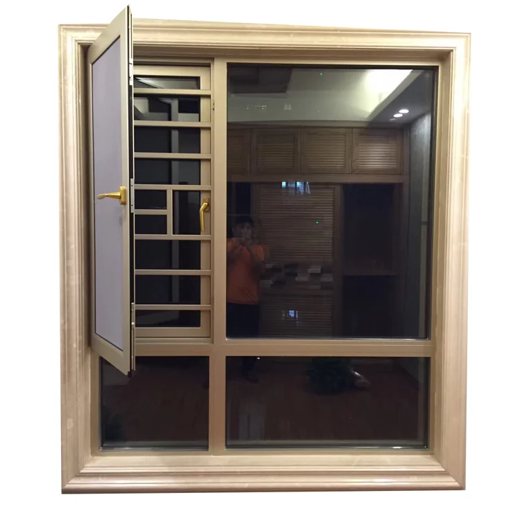 European style beautiful home window design opening 180 degree aluminum casement windows