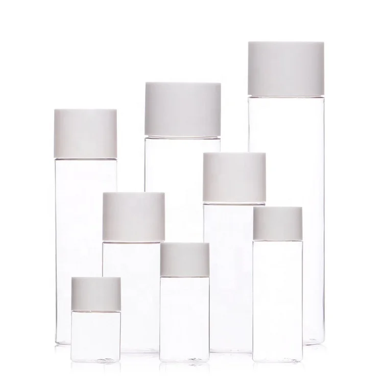 
30ml Screw Cap Travel Set Mini Clear Plastic Bottle with Stoppers 