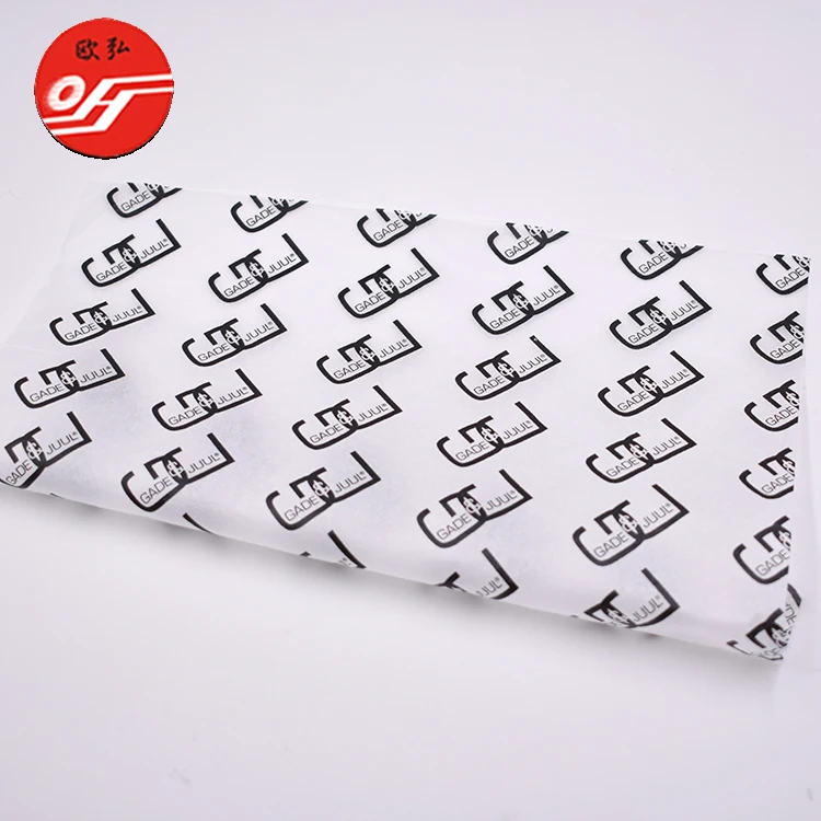 
Decorative Company Brand Name 17g Custom Printed Packaging Tissue Paper 