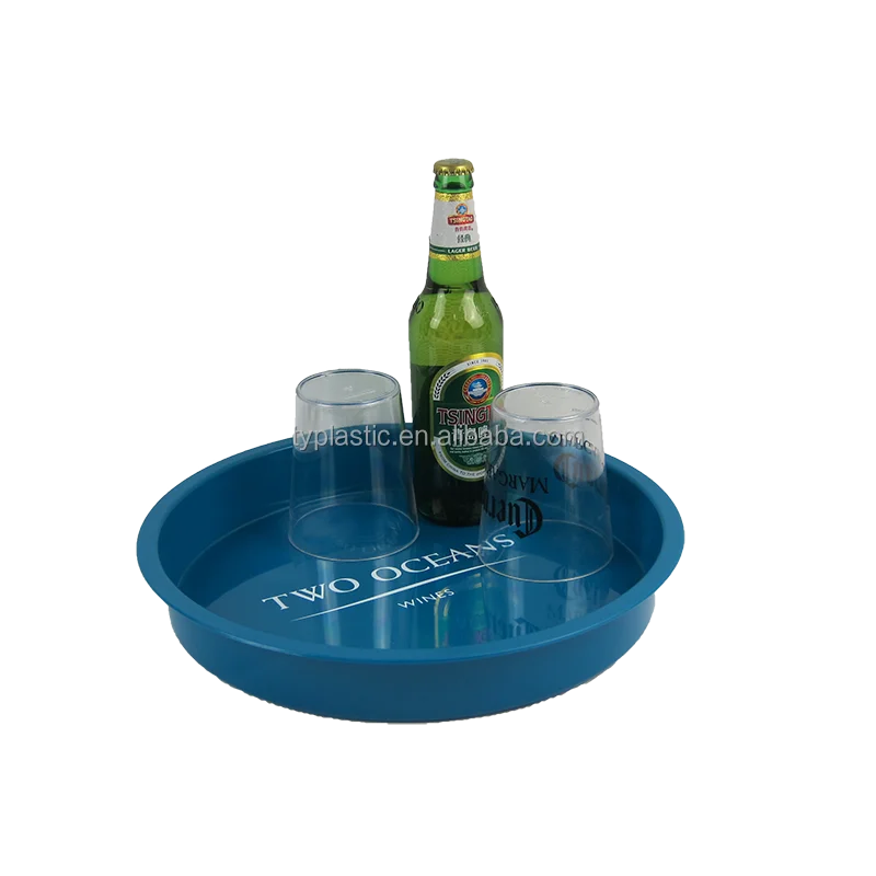 Food grade Anti-slip Custom Plastic Serving Tray For Bar