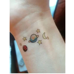 Tattoo Sticker cute stars moon cartoon tattoo stickers flash tattoo