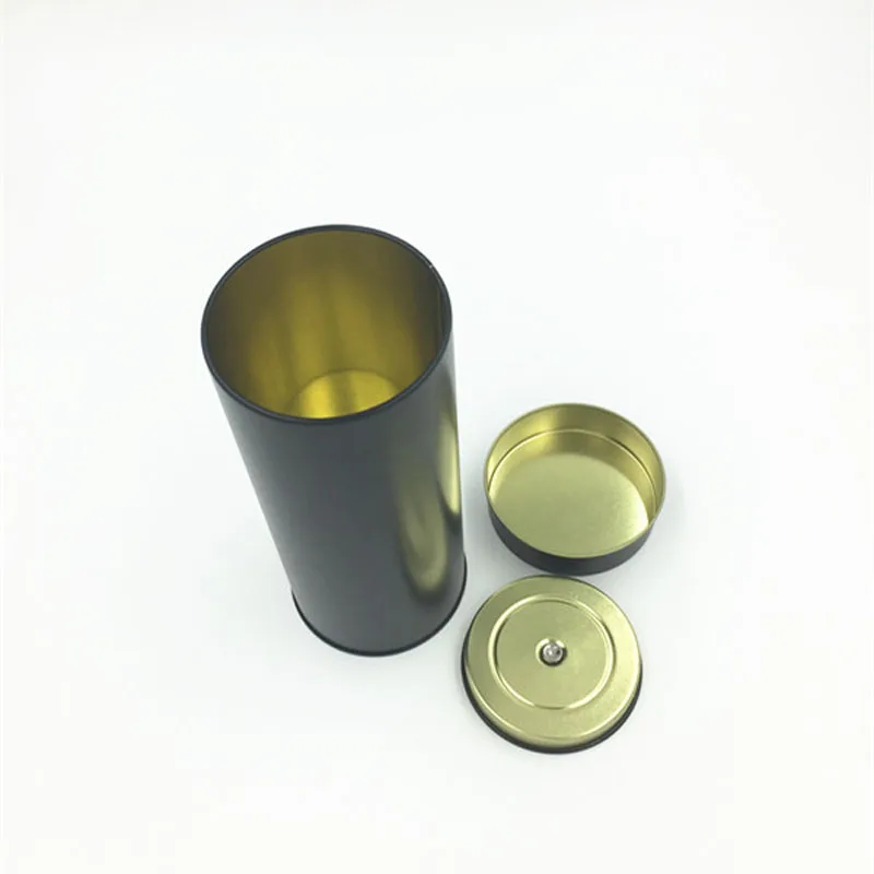 round tin box with inner lid packing box for tea