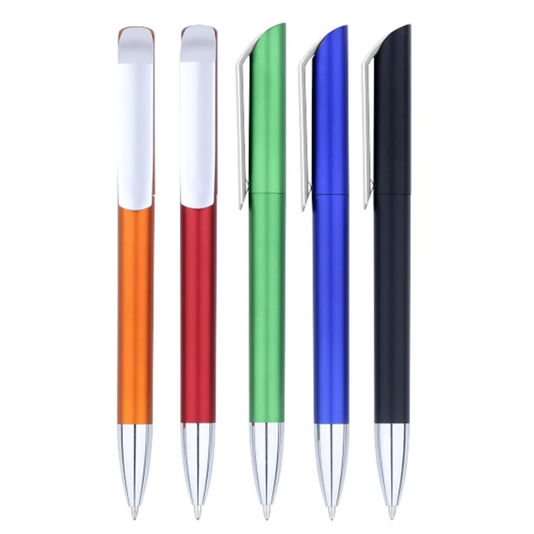 
Economical Custom Design china cheap white barrel plastic 10 color ball pen 