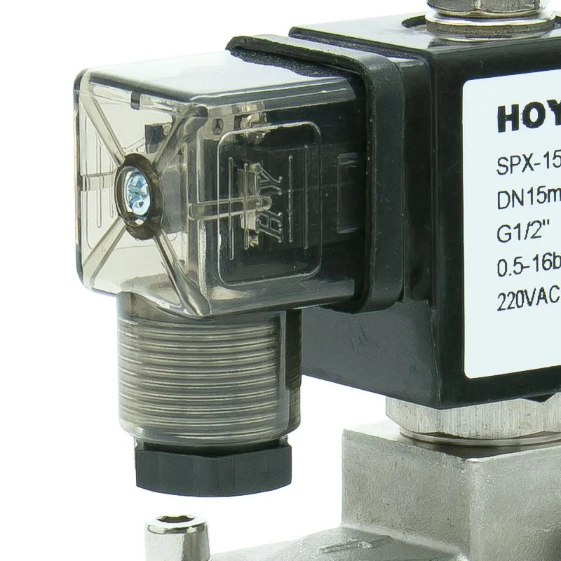 HOYAN SPX-15 1/2 дюйма водяной электромагнитный клапан из нержавеющей стали Pilot NC 24 в 36 В 220 В