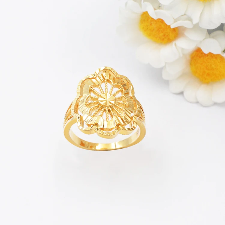 Заводская цена; оптовая продажа итальянский форма цветка позолоченные кольца