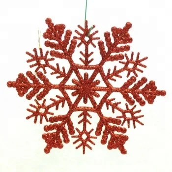 Cheap Wholesale 10cm Color Christmas Ornaments Plastic Snowflakes