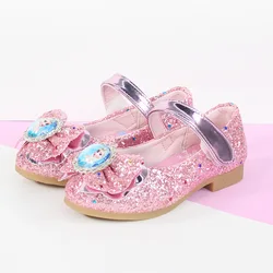 Детские тапочки льда цвета обувь Эльзы Осень блестки детская обувь