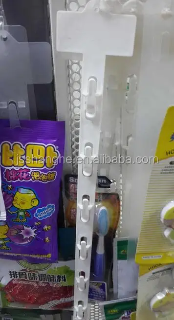 Retail plastic hanging display strips for supermarket hang strip for retail PP supermarket hanger