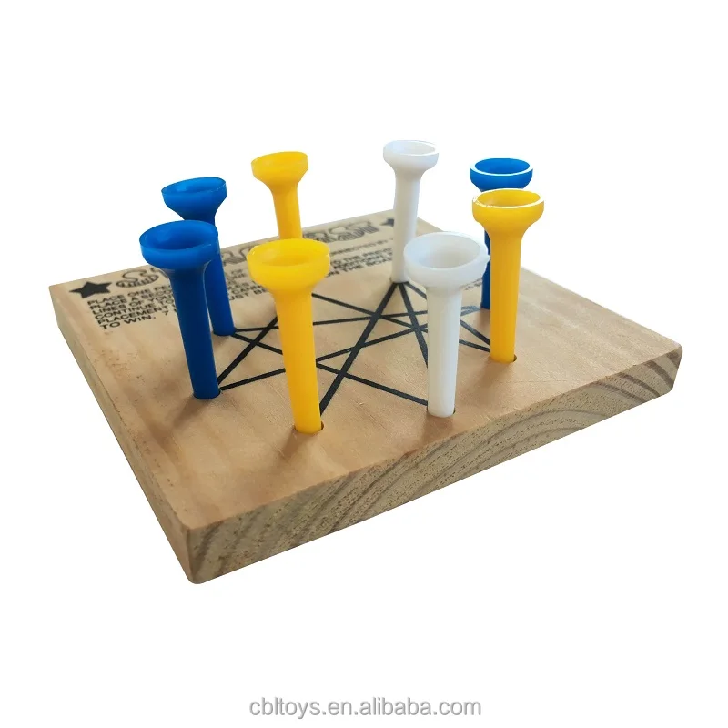 tic tac toe wooden board game brain teaser pegs wooden teaser games 7 style soild wood starburst cbl1026