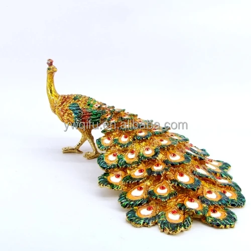 wedding gift favor jewelry box peacock christmas decorations(QF4305)