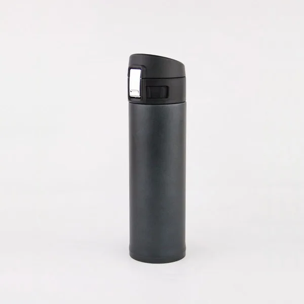 16oz Matte black stainless steel double wall thermal insulation thermos flask drinking water bottle