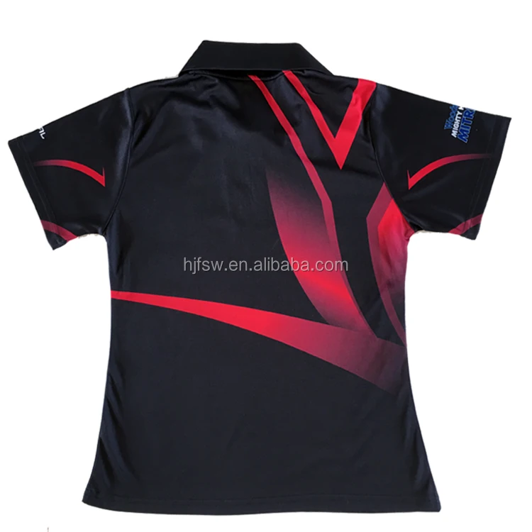custom design cricket polo shirt cricket jersey black shirt