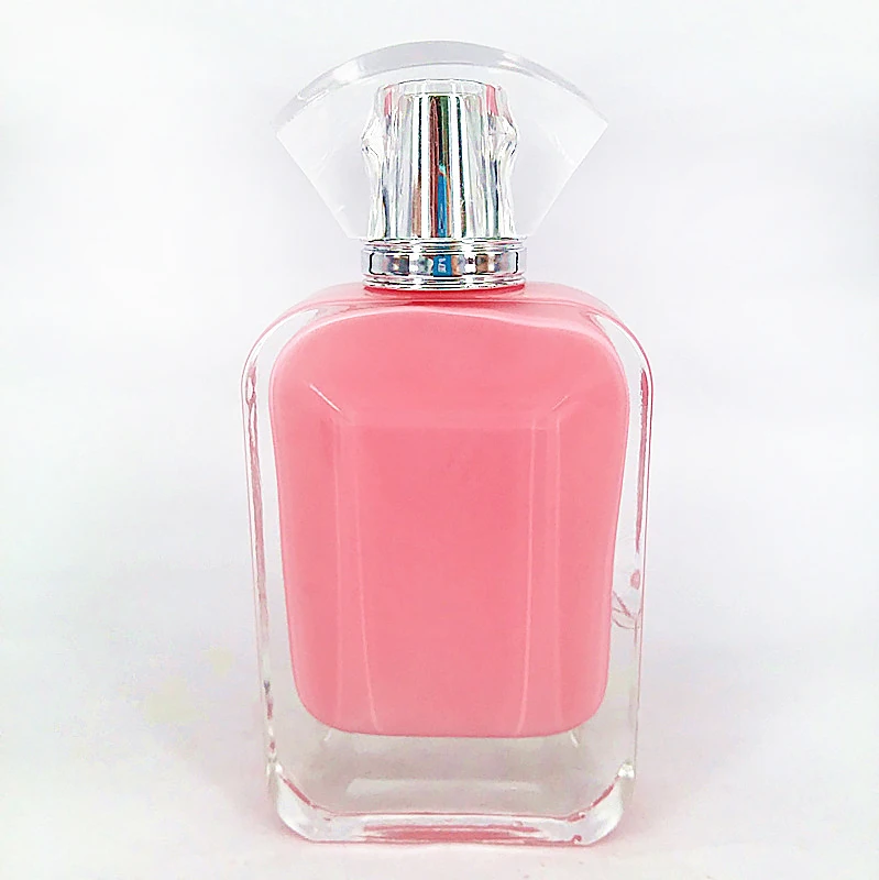 
Luxury design 100 ml square crystal glass perfume bottle 