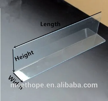 acrylic shelf divider for warehouse