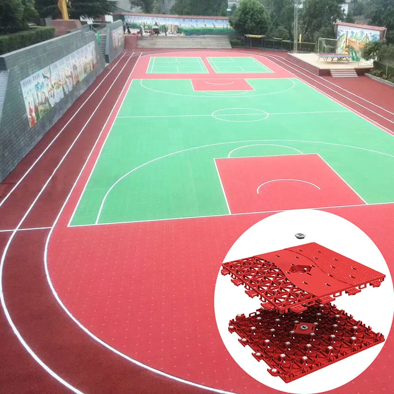 IAAF approved pp interlocking outdoor sport floor prefabricated running track