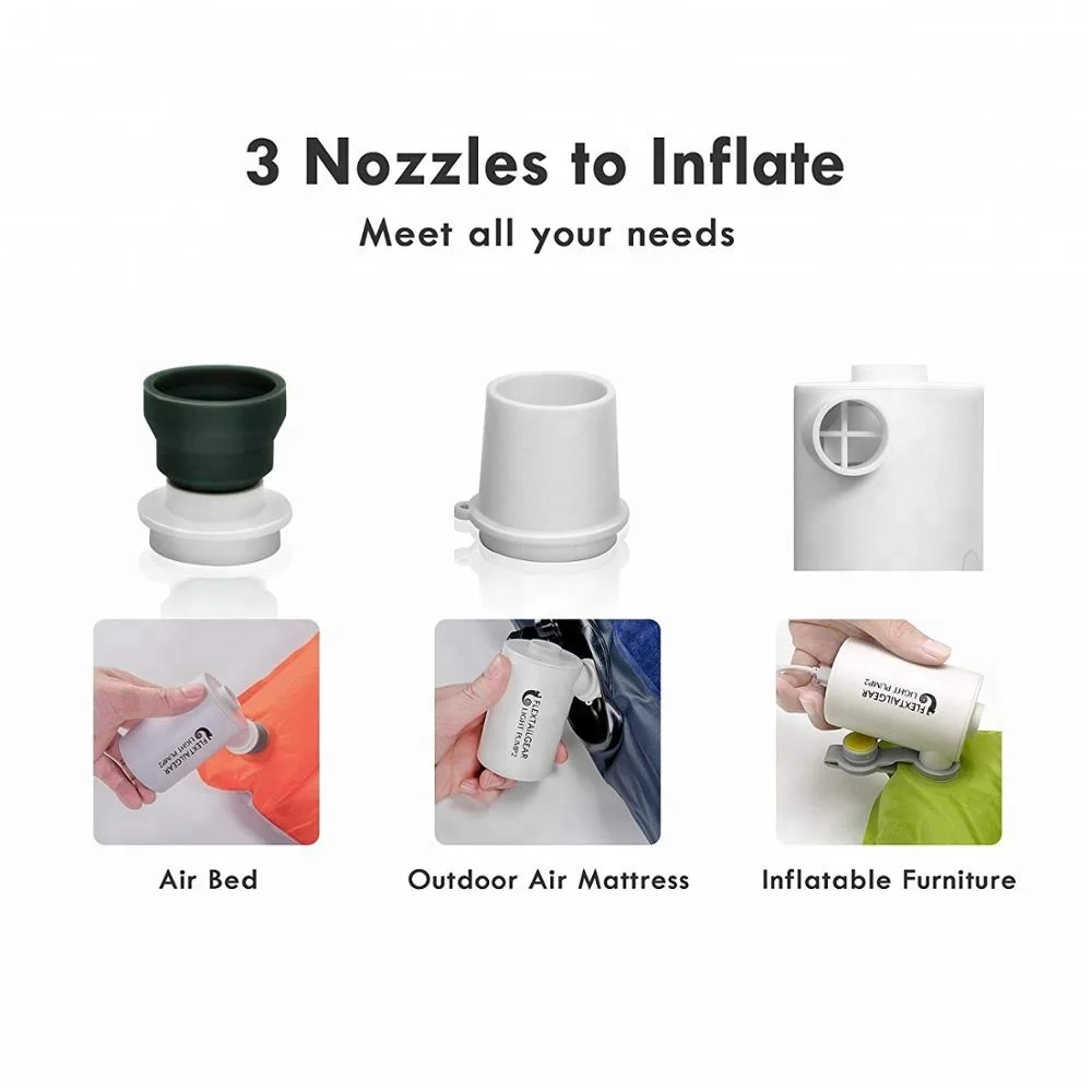 Flextailgear Light pump2 USB portable rechargeable air mattress pump