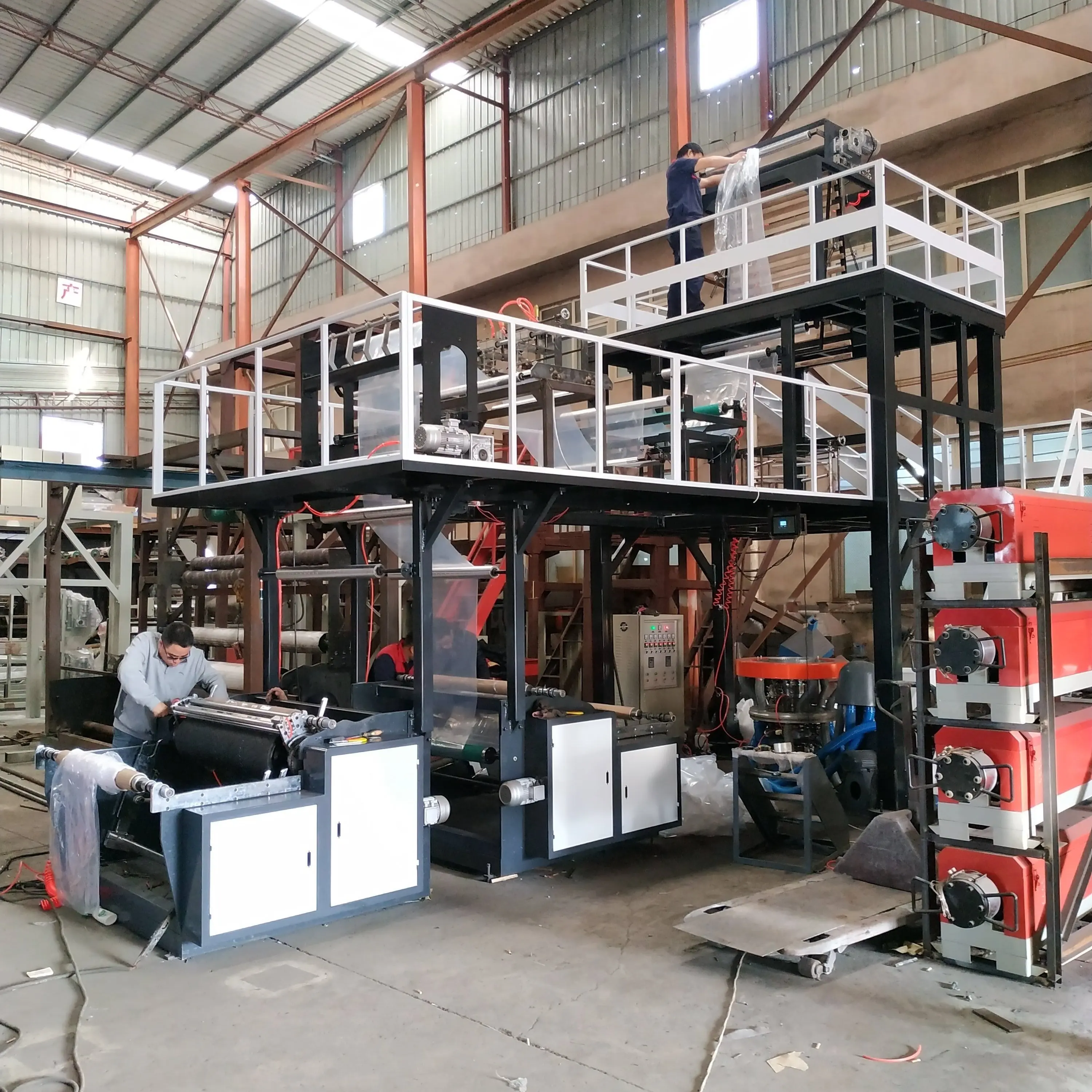 
auto winders plastic film blown extruder 