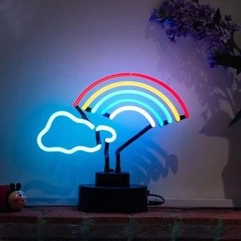 Rainbow neon sculpture oem china factory shanghai antuo neon custom different colors neon lighting lamp