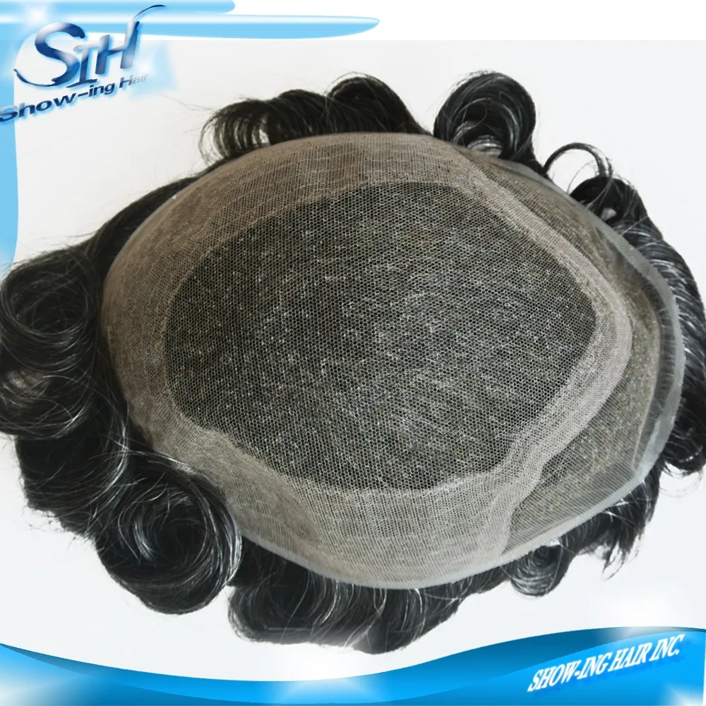 New Styling Customized Mens Toupee, human hair prosthesis